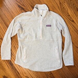Women’s Vineyard Vines Cream Half-Zip, Size: small